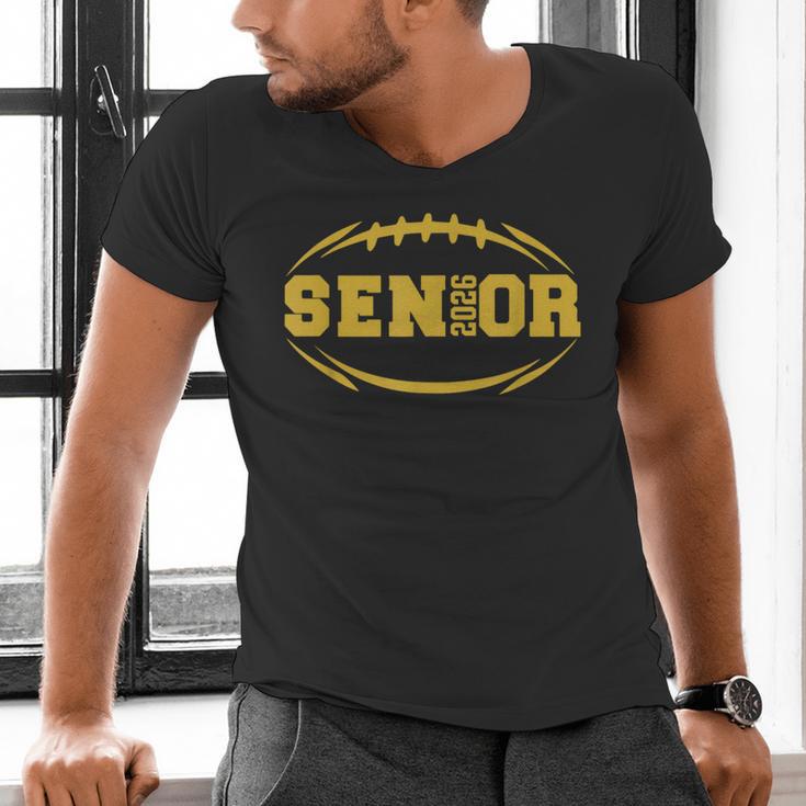Football Proud Senior 2026 Graduation Year Men's V-Neck T-Shirt