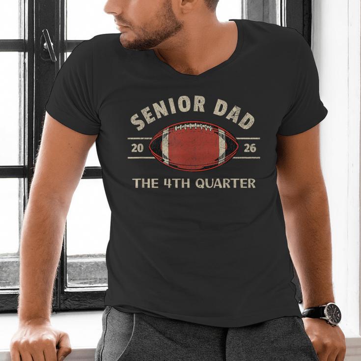 Football Senior Dad 2026 The 4th Quarter Men's V-Neck T-Shirt