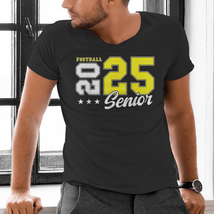 Football Senior Night Football Senior 2025 Graduation 55 Men's V-Neck T-Shirt