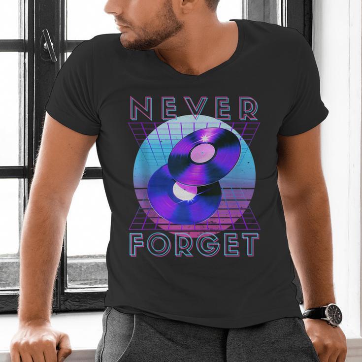 Never Forget Retro 80s 90s Nostalgia Men's V-Neck T-Shirt