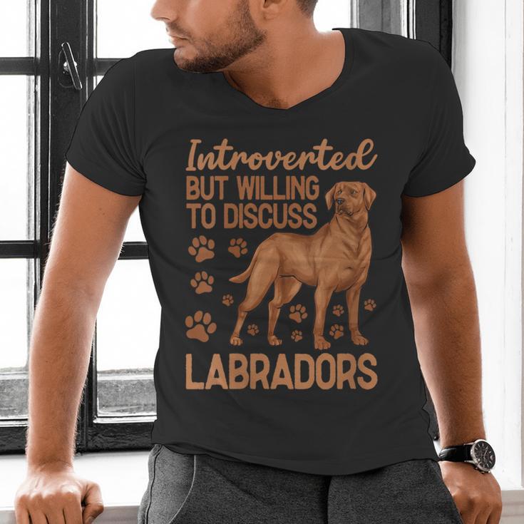 Fox Red Labrador Retriever Introvert Foxred Lab Men's V-Neck T-Shirt Fox Red Labrador Retriever Introvert Foxred Lab Men's V-Neck T-Shirt