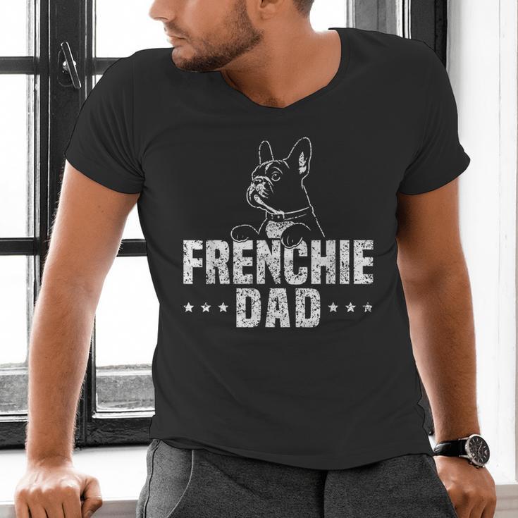 Frenchie Dad Lover Owner French Bulldog Father Daddy Papa Men Women Girls Kids Men's V-Neck T-Shirt