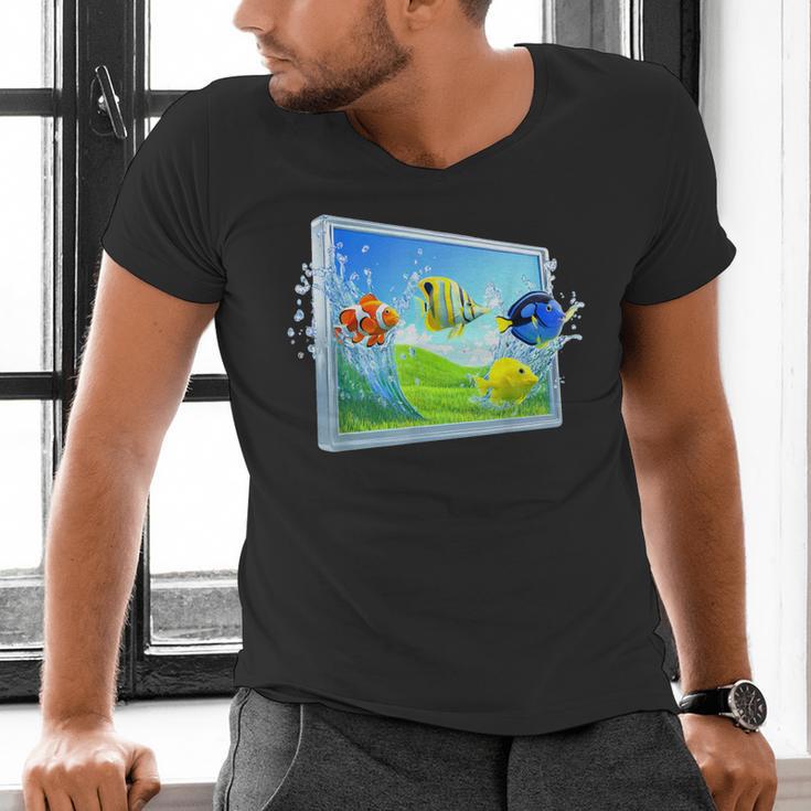 Frutiger Aero Fish Men's V-Neck T-Shirt