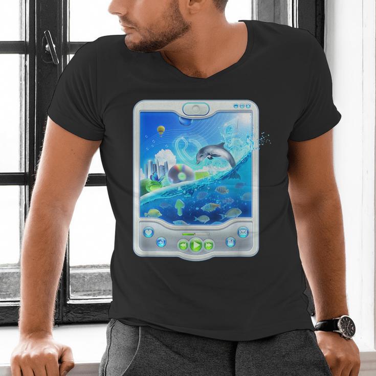 Frutiger Aero Skeuomorphism User Interface Nostalgia Men's V-Neck T-Shirt