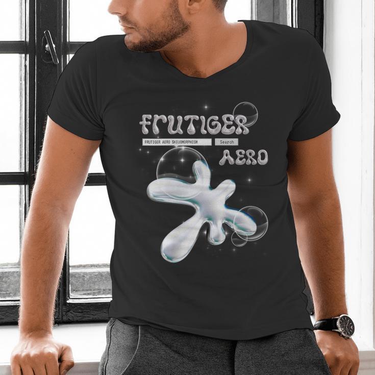 Frutiger Aero Y2K Fashion Trends Statement Piece Tech Orb Men's V-Neck T-Shirt Frutiger Aero Y2K Fashion Trends Statement Piece Tech Orb Men's V-Neck T-Shirt
