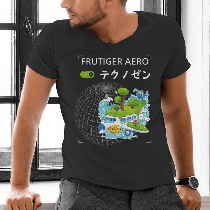 Frutiger Aero Y2K Fashion Trends Statement Piece Tech Orbite Men's V-Neck T-Shirt Frutiger Aero Y2K Fashion Trends Statement Piece Tech Orbite Men's V-Neck T-Shirt