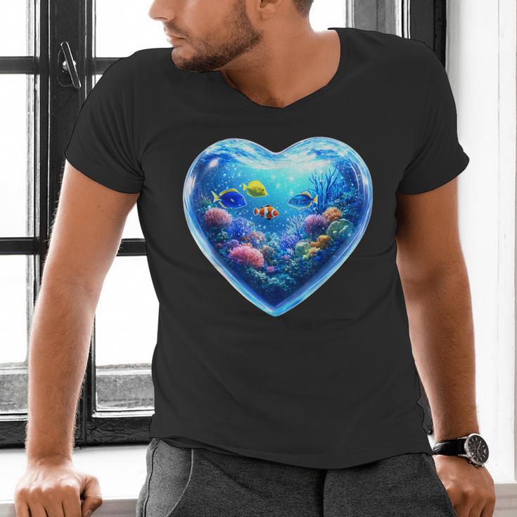 Frutiger Aero Y2K Heart Men's V-Neck T-Shirt