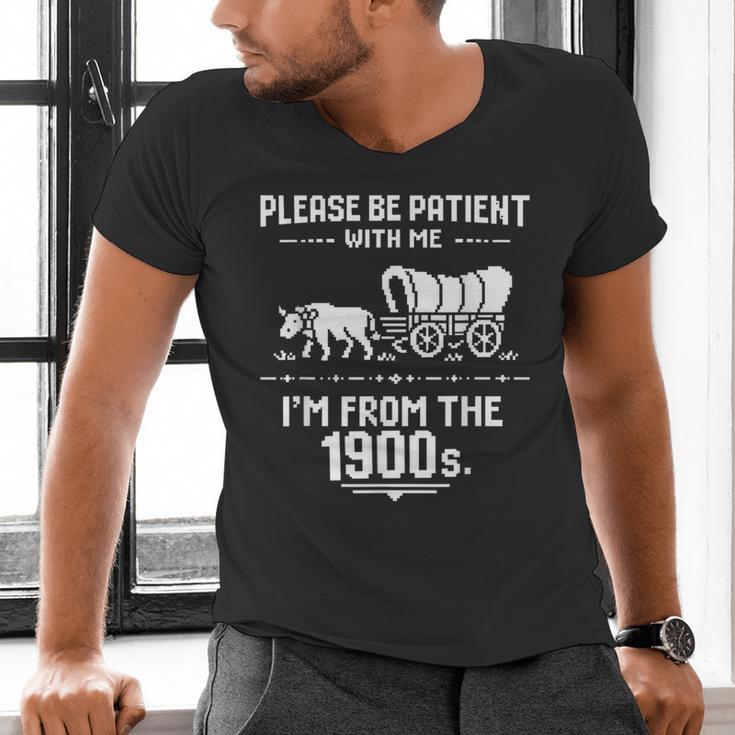 Fun Classic Please Be Patient With Me I'm From The 1900s Men's V-Neck T-Shirt