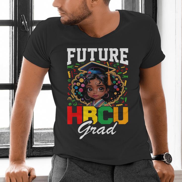 Future HBCU Grad Girl HBCU Toddler Kids Graduation Men's V-Neck T-Shirt