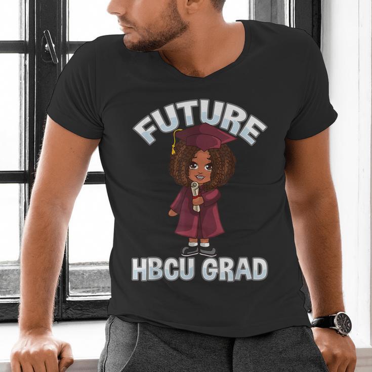Future HBCU Grad Girl Wearing Graduation Gown Men's V-Neck T-Shirt