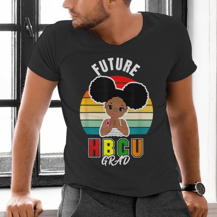 Future HBCU Grad Graduate Afro Girl College Graduation Men's V-Neck T-Shirt