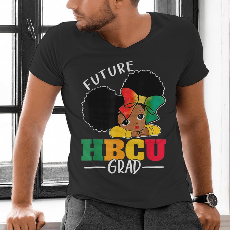 Future HBCU Grad History Girl Graduation HBCU Kids Men's V-Neck T-Shirt