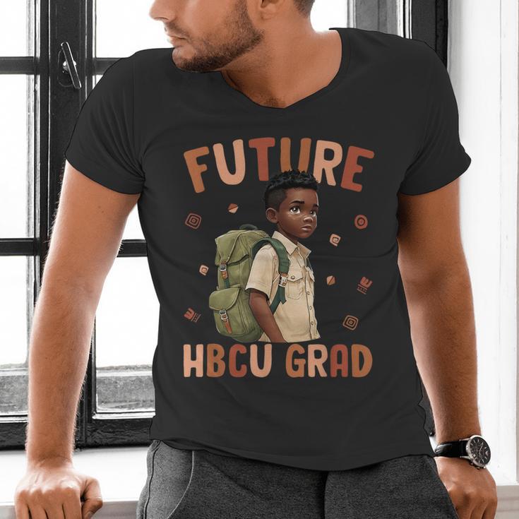Future HBCU Grad History Month Graduation Boys Kids Men's V-Neck T-Shirt