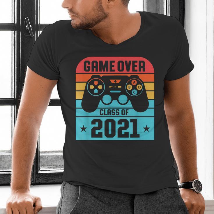 Game Over Class Of 2021 Shirt Students Graduation Men's V-Neck T-Shirt