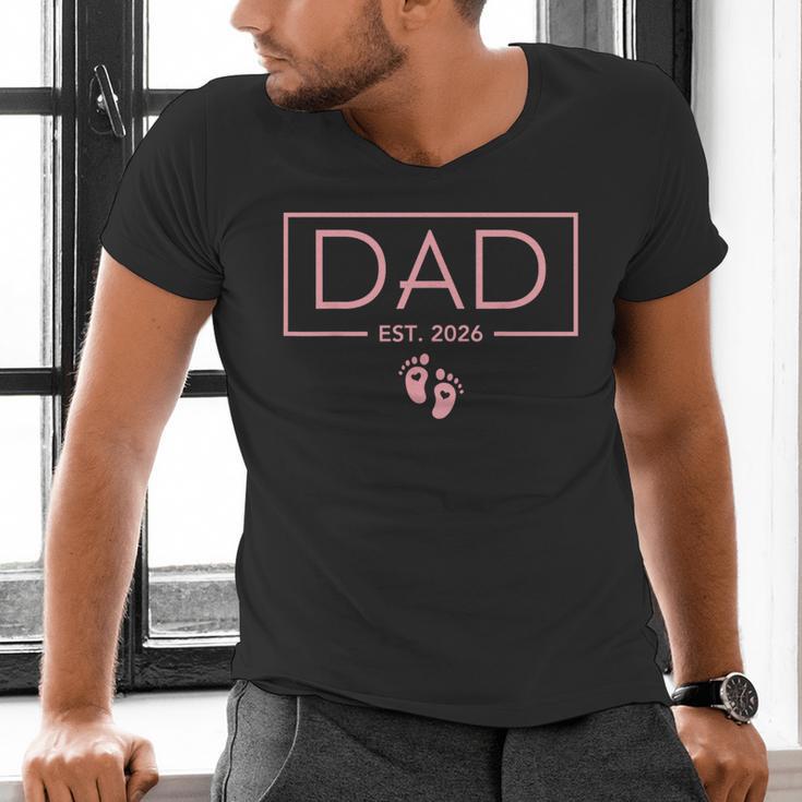 Girl Dad Est 2026 First Time Girl Dad To Be Men's V-Neck T-Shirt Girl Dad Est 2026 First Time Girl Dad To Be Men's V-Neck T-Shirt
