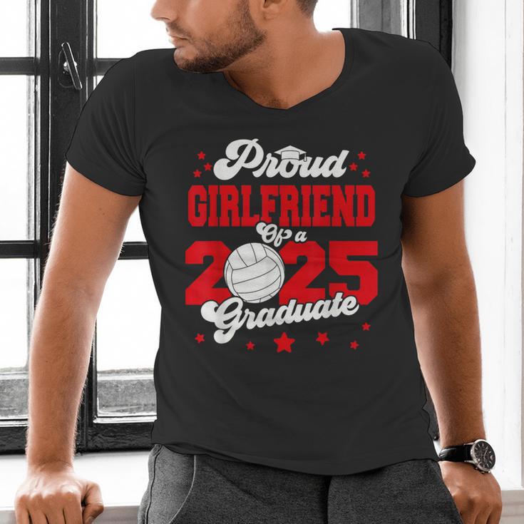 Girlfriend Of a 2025 Graduate Prom Graduation 25 VolleyBall Men's V-Neck T-Shirt