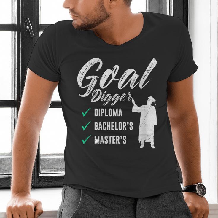 Goal Digger Diploma Master s Bachelor s Master Graduation Men's V-Neck T-Shirt