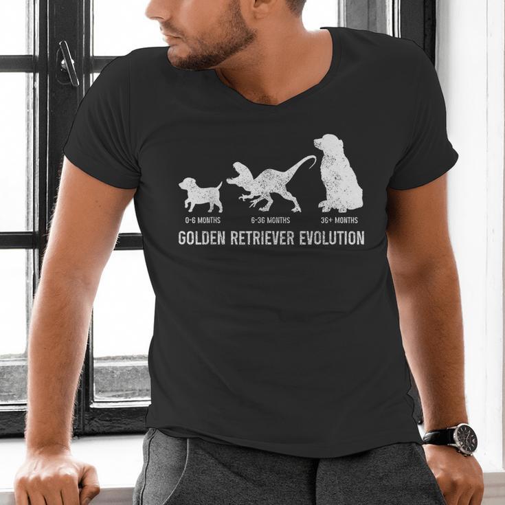 Golden Retriever Mom Dad Puppy Dog Owner Dog Lover Men's V-Neck T-Shirt