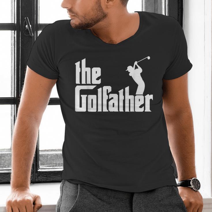 The GolfFather Golf Father God Father Dad Golfer Men's V-Neck T-Shirt The GolfFather Golf Father God Father Dad Golfer Men's V-Neck T-Shirt