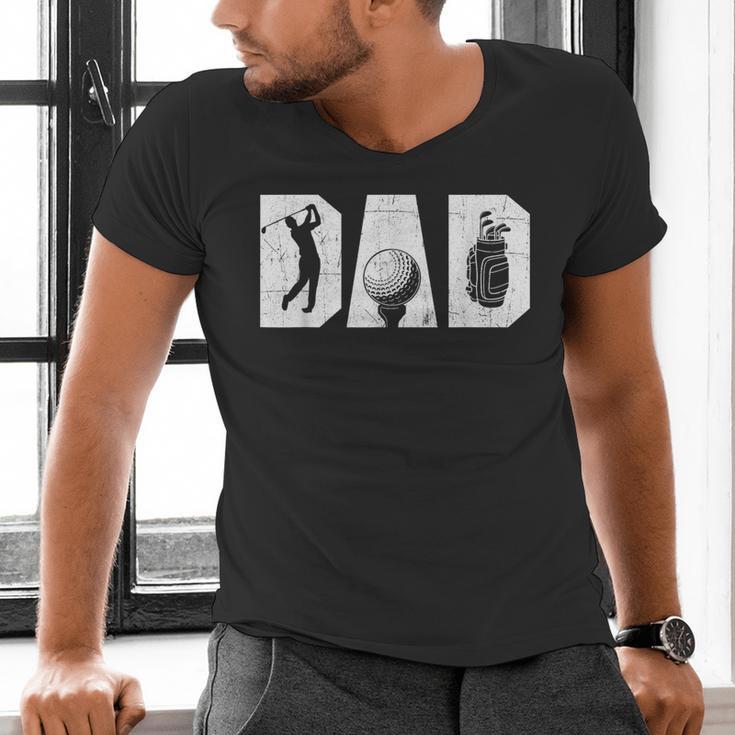 Golfing Dad Golf Lover Golfing Putter Golfer Men's V-Neck T-Shirt