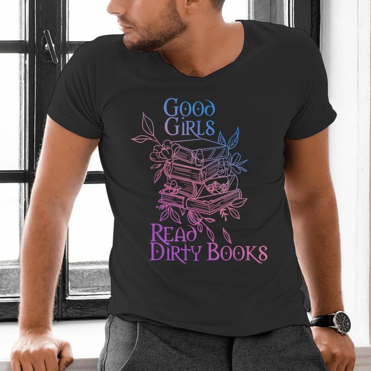 Good Girls Read Dirty Books Apparel Men's V-Neck T-Shirt Good Girls Read Dirty Books Apparel Men's V-Neck T-Shirt