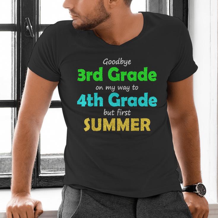 Goodbye 3rd Grade On My Way To 4th Grade 2022 Graduation Men's V-Neck T-Shirt