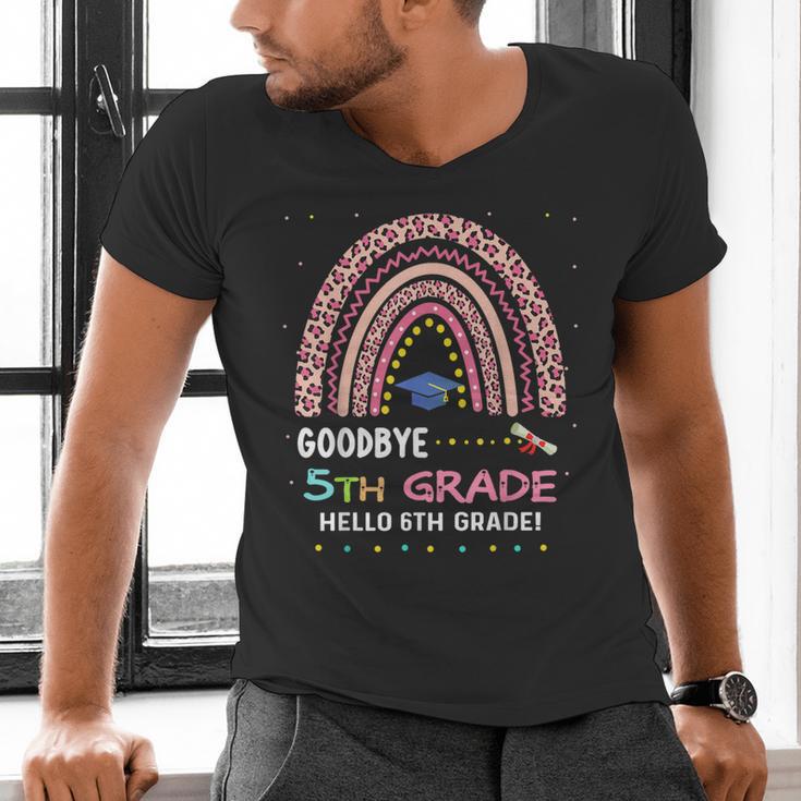 Goodbye 5TH Grade Graduation 2024 Hello 6TH Grade Rainbow Men's V-Neck T-Shirt