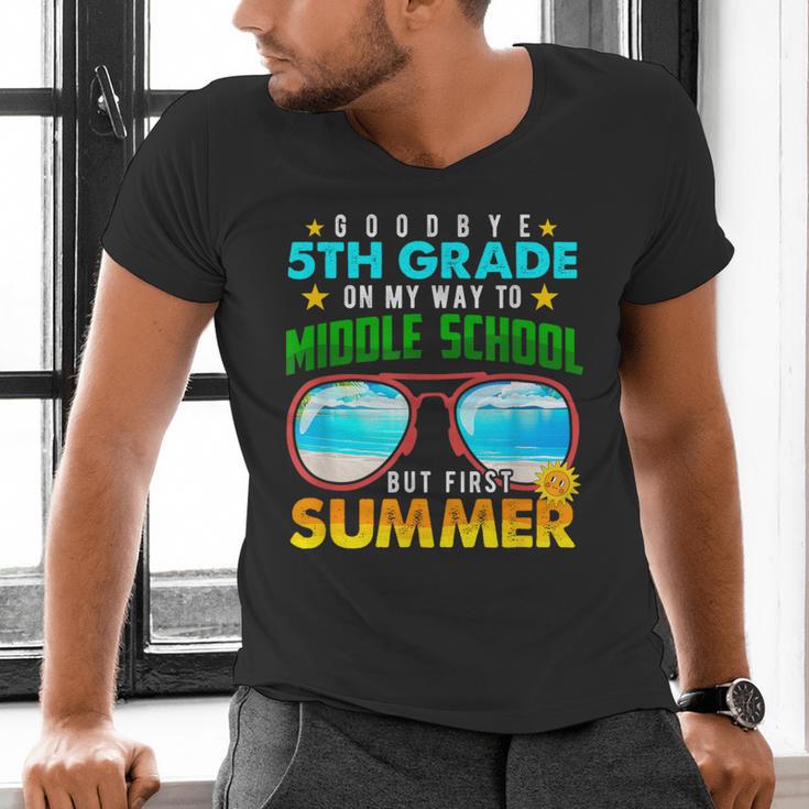 Goodbye 5th Grade Graduation To 6th Grade Hello Summer Kids Men's V-Neck T-Shirt