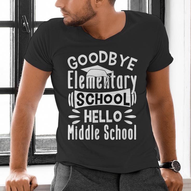 Goodbye Elementary School Graduation Hello Middle School Men's V-Neck T-Shirt