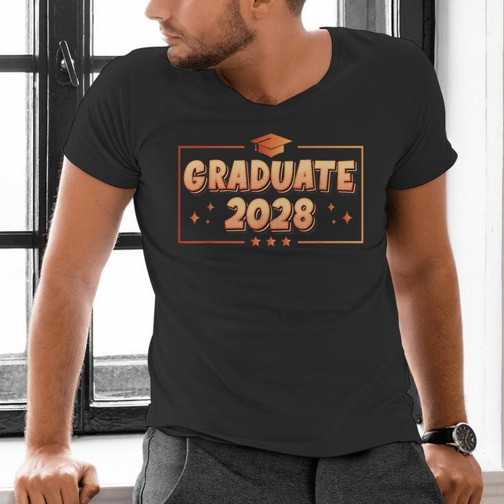 Graduate 2028 Class Of 2028 Senior Graduation Men's V-Neck T-Shirt