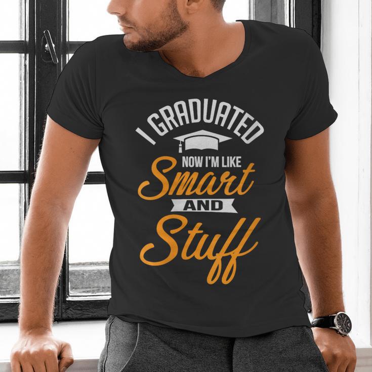 I Graduated Now I'm Smart Graduation Graduation Men's V-Neck T-Shirt