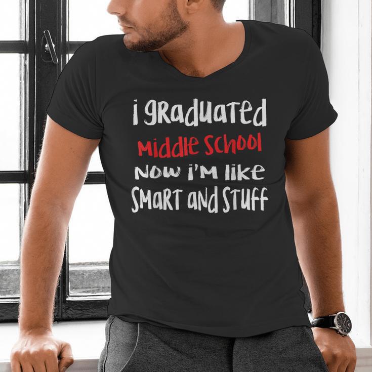 I Graduated Middle School Graduation Men's V-Neck T-Shirt