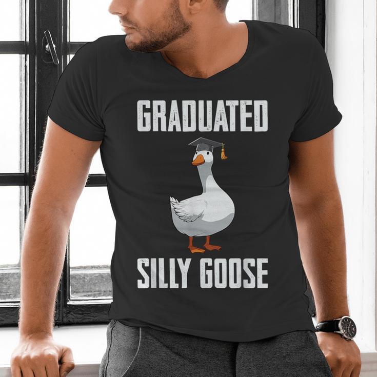Graduated Silly Goose Student Graduation 2026 Grad Men's V-Neck T-Shirt