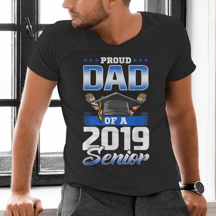 Graduation 2019 TShirt Proud Dad Of Senior Men's V-Neck T-Shirt