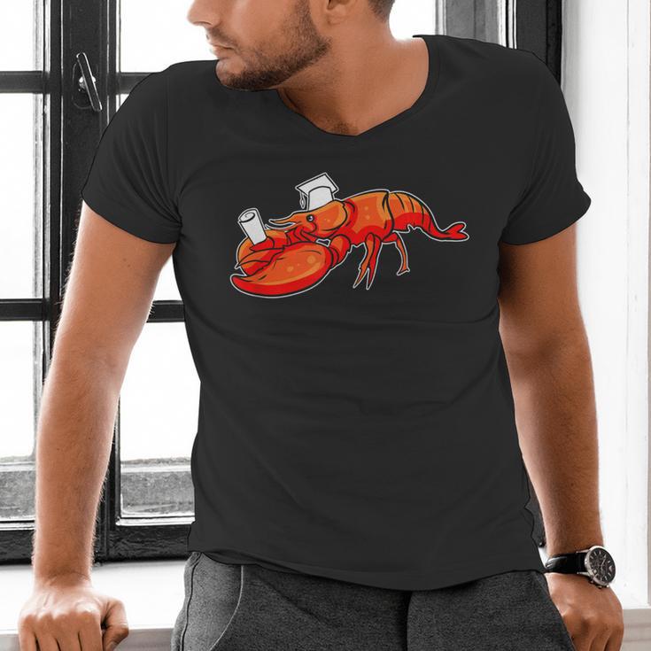 Graduation Bachelor Master Doctor PhD Study School Lobster Men's V-Neck T-Shirt