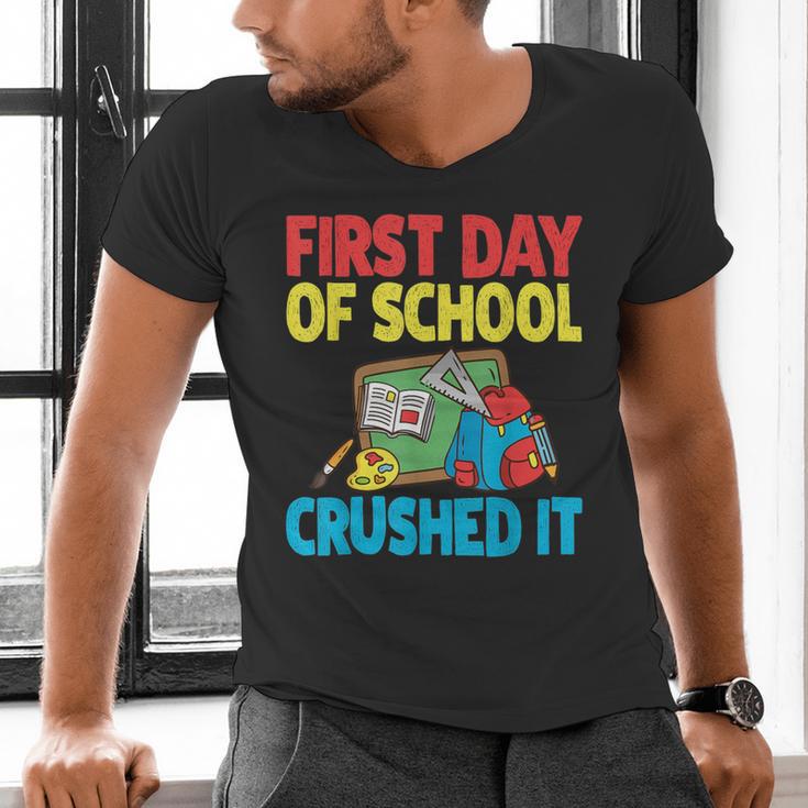 Graduation First Day Of School Crushed It Men's V-Neck T-Shirt