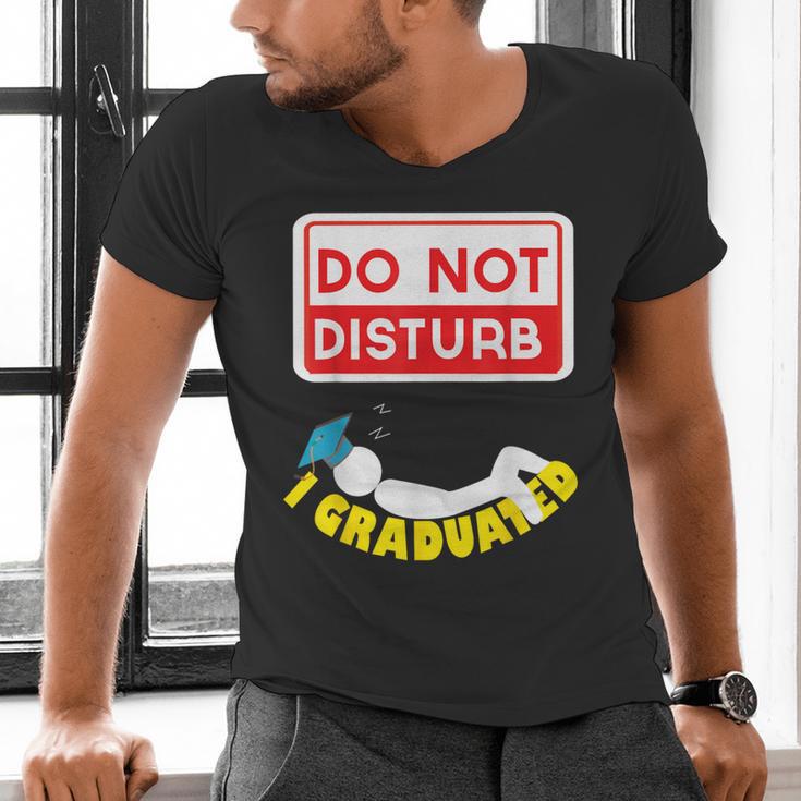Graduation Shirt High School And College Sleepy Graduates Men's V-Neck T-Shirt