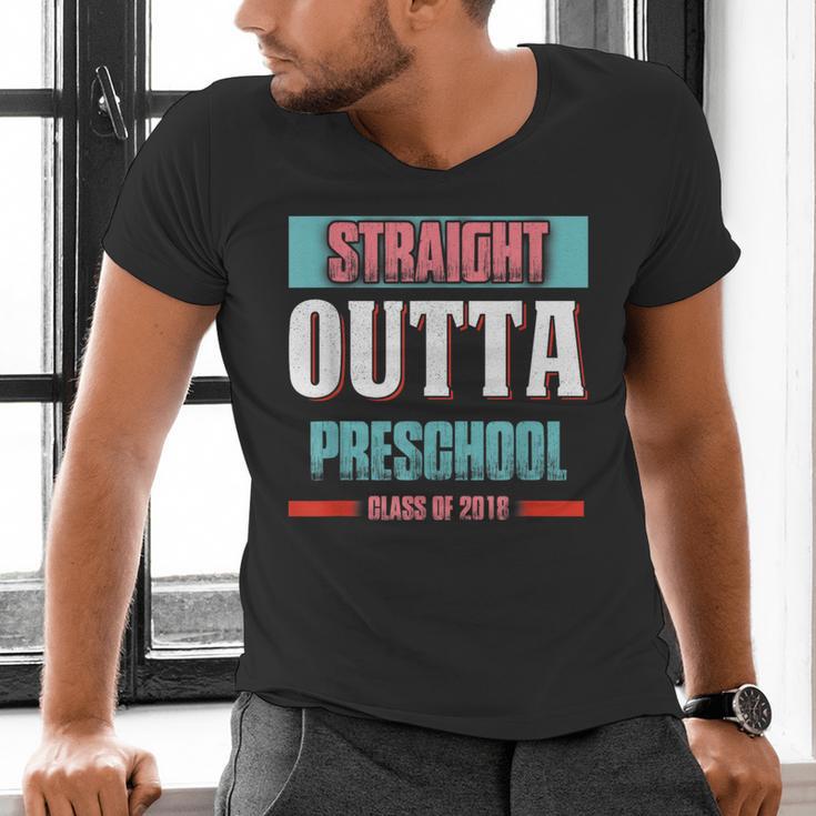 Graduation Shirt Straight Outta Preschool Class Of 2018 Tee Men's V-Neck T-Shirt