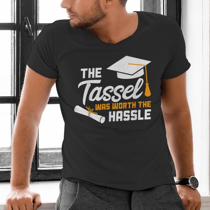 GraduationShirt Tassel Was Worth The Hassle Tee Men's V-Neck T-Shirt