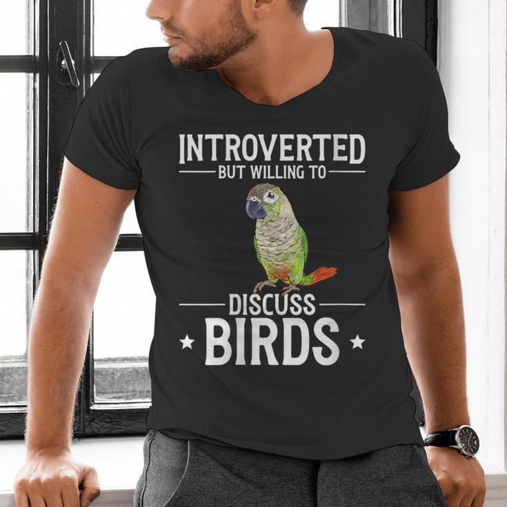 Green Cheek Conure Introvert Parrot Bird Conure Men's V-Neck T-Shirt Green Cheek Conure Introvert Parrot Bird Conure Men's V-Neck T-Shirt