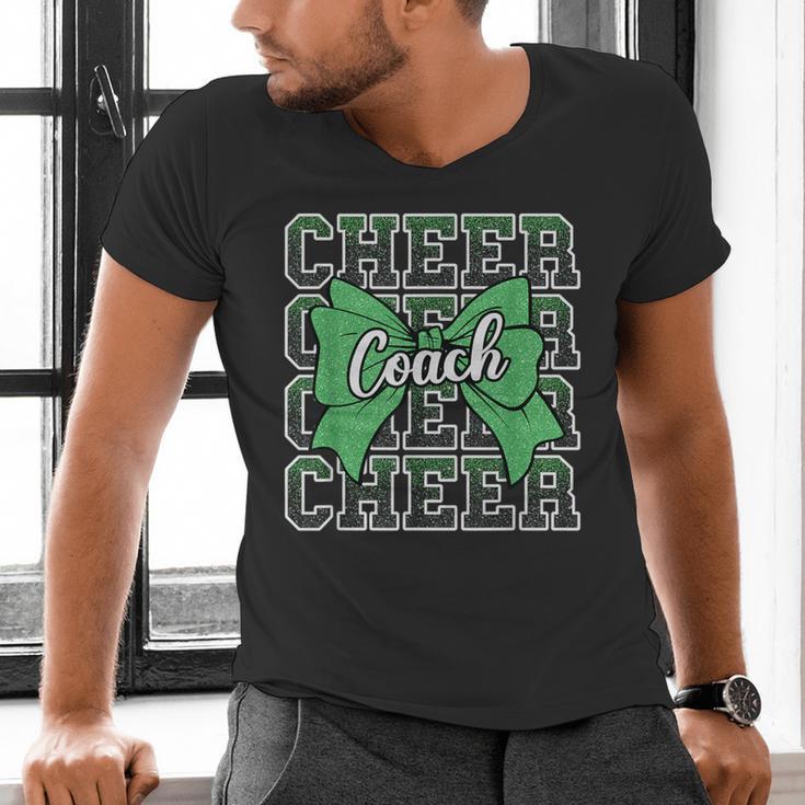 Green Sport Loud Proud Cheer Coach Dad Father's Day Men's V-Neck T-Shirt Green Sport Loud Proud Cheer Coach Dad Father's Day Men's V-Neck T-Shirt