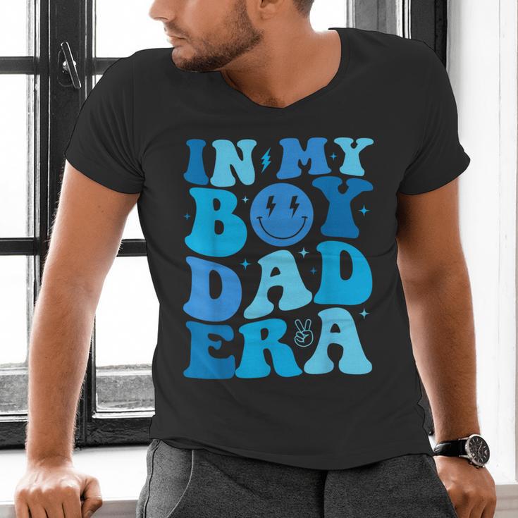Groovy In My Boy Dad Era For Fathers Day Men's V-Neck T-Shirt