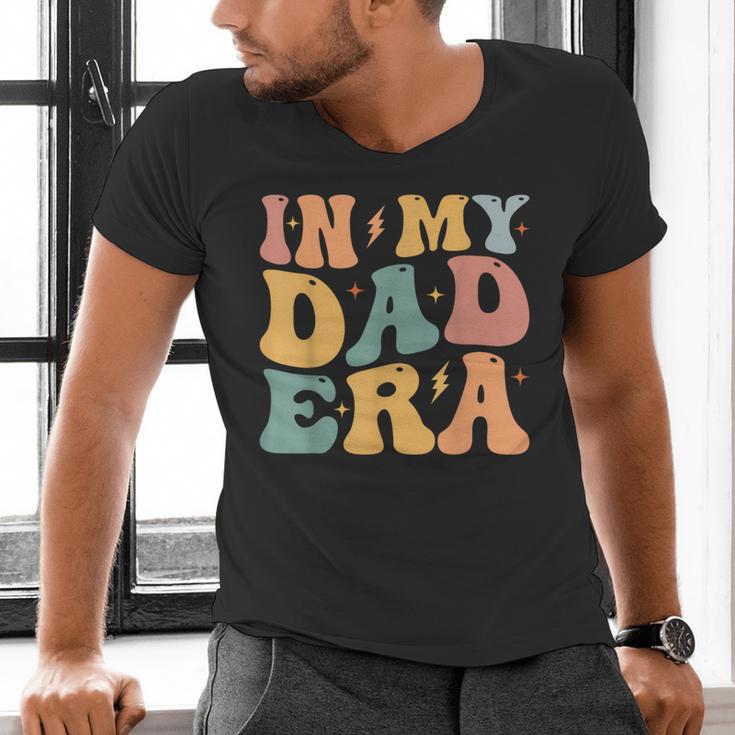 Groovy In My Dad Era Dad Father's Day Men's V-Neck T-Shirt