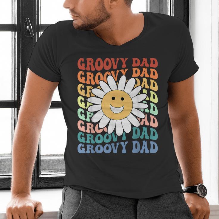 Groovy Dad Matching Outfit Fathers Day Family Retro Vintage Men's V-Neck T-Shirt