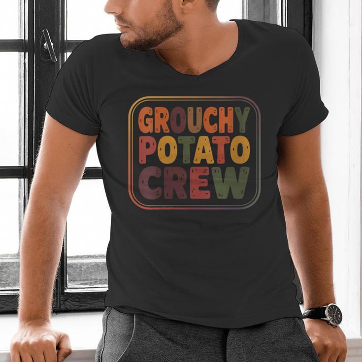Grouchy Potato Crew Introvert Sarcasm Men's V-Neck T-Shirt Grouchy Potato Crew Introvert Sarcasm Men's V-Neck T-Shirt