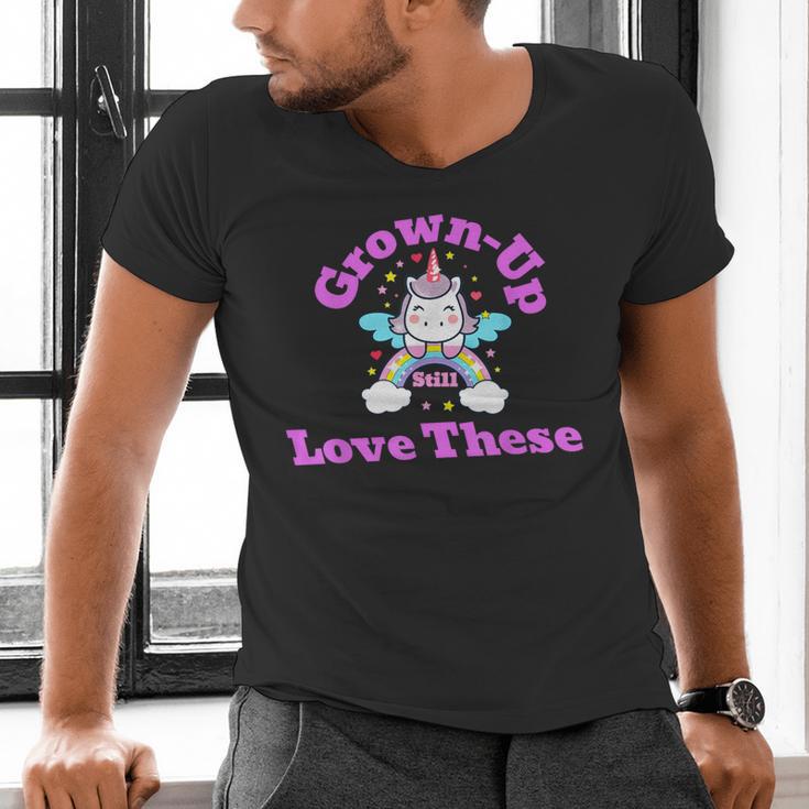 Grown-Up Still Love These Magical Unicorn Nostalgia Men's V-Neck T-Shirt