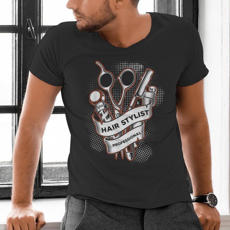 Hairdresser Gift Idea Graduation Tattoo Craft Hairstylist Men's V-Neck T-Shirt