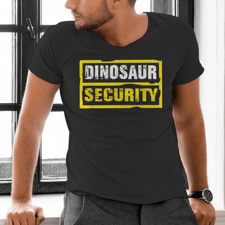Halloween Adult Costume Dinosaur Security Dad Mom Men's V-Neck T-Shirt