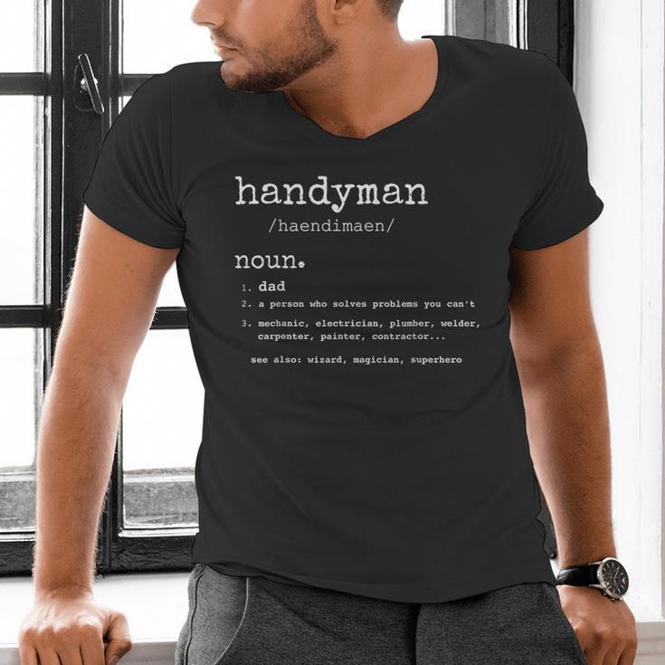 Handyman Definition Tee Dad Handyman Men's V-Neck T-Shirt