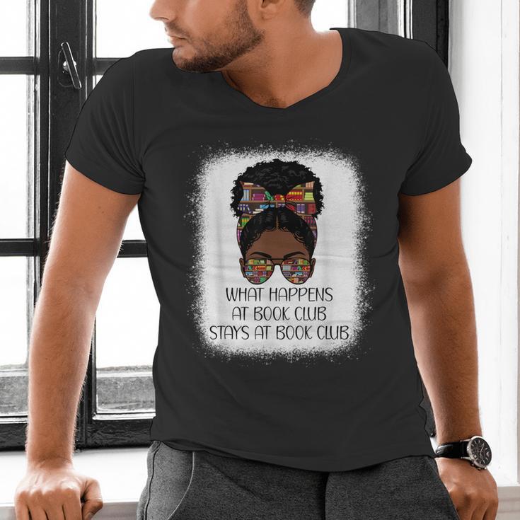 What Happens At Book Club Stays At Book Club Black Women Men's V-Neck T-Shirt